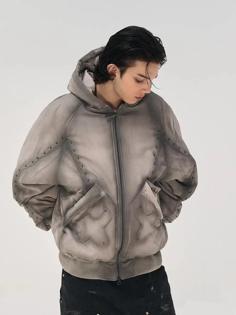 GLACIERBOY丨RAP STAR SERIES Studded Pearl Water-Washed Jacket