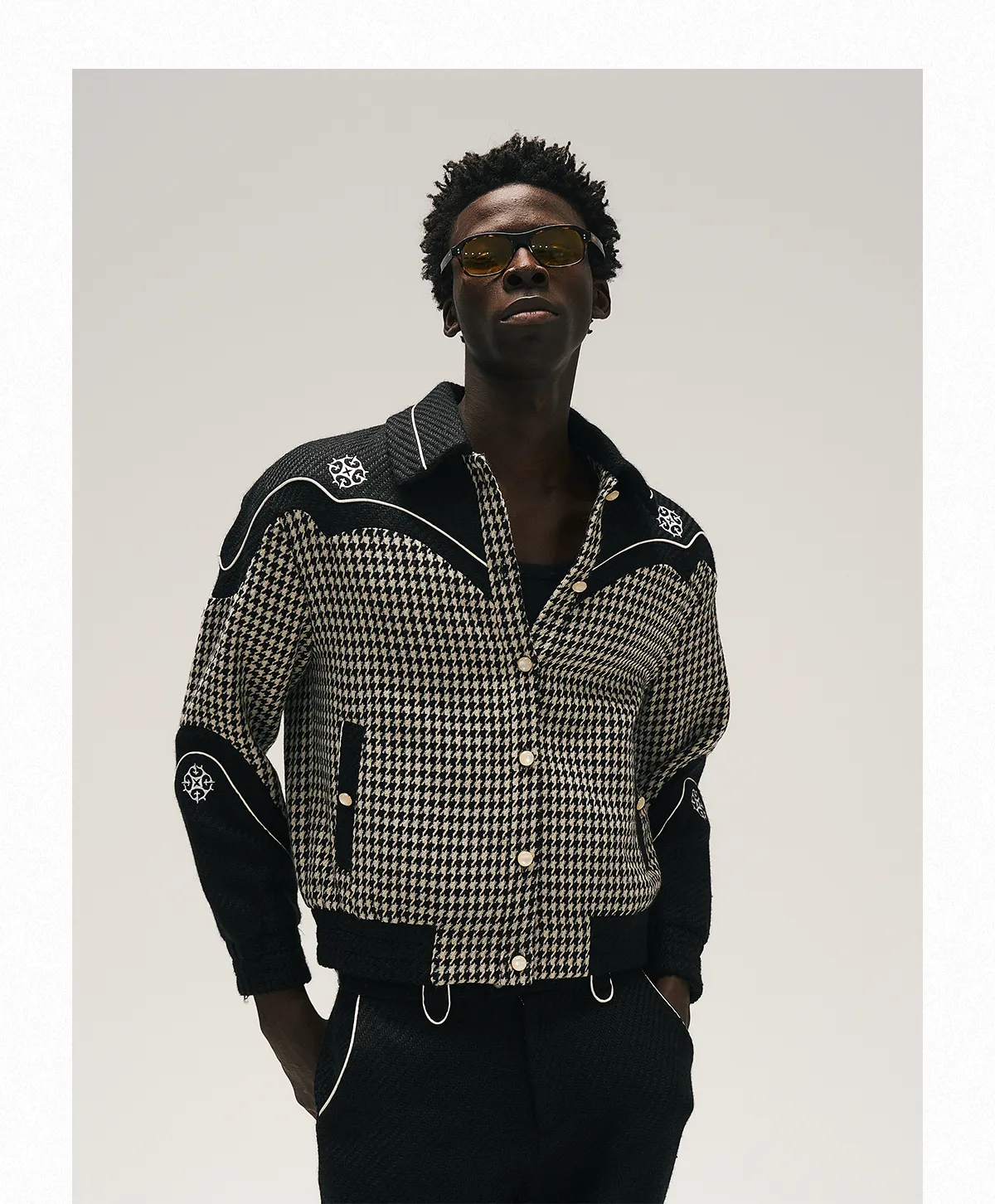 GLACIERBOY丨RAP STAR SERIES Houndstooth Tailored Jacket