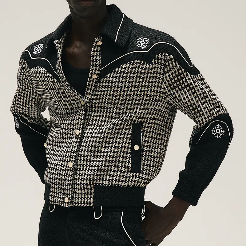 GLACIERBOY丨RAP STAR SERIES Houndstooth Tailored Jacket