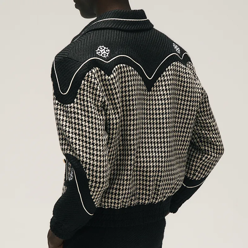GLACIERBOY丨RAP STAR SERIES Houndstooth Tailored Jacket