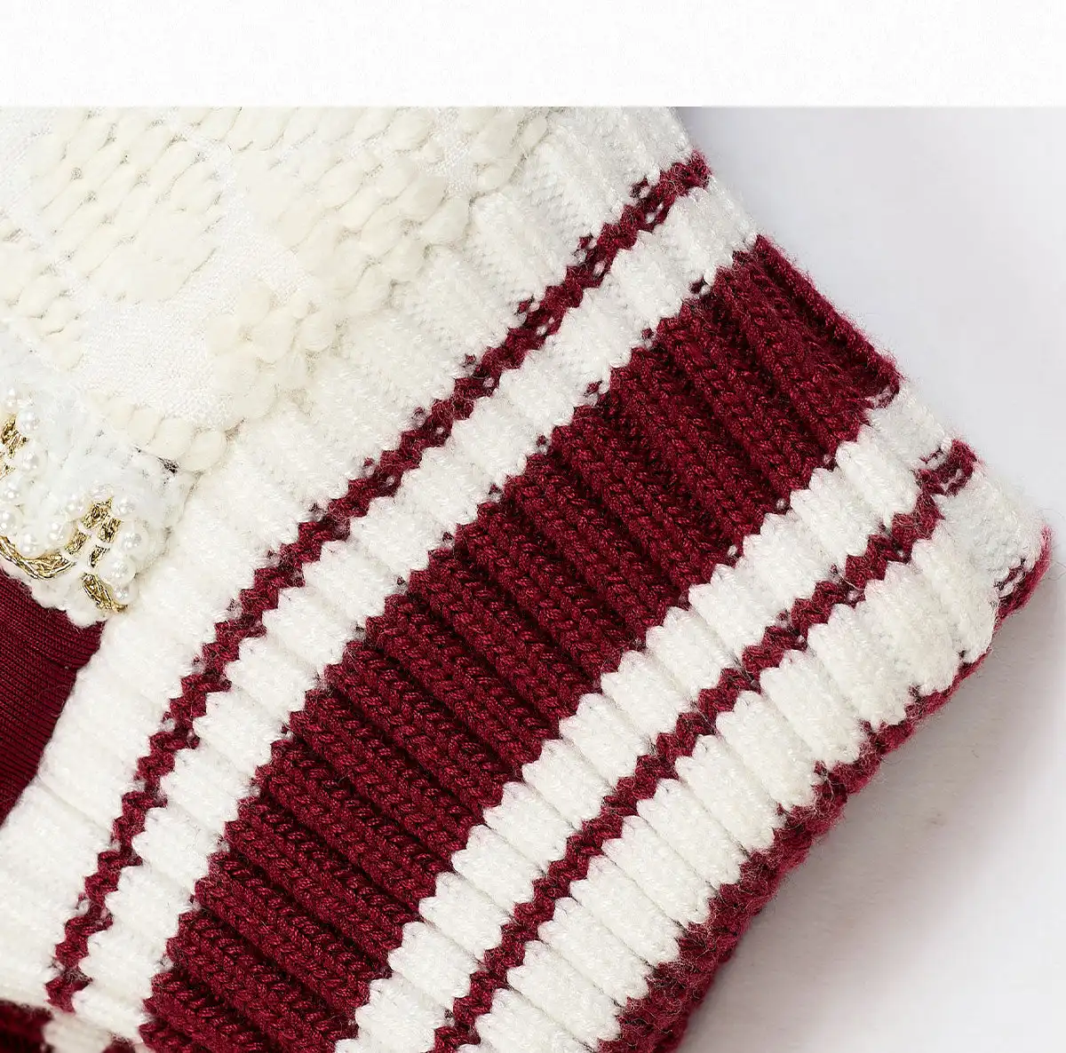 GLACIERBOY丨RAP STAR SERIES Dark Red Pearl Jacquard Sport Set