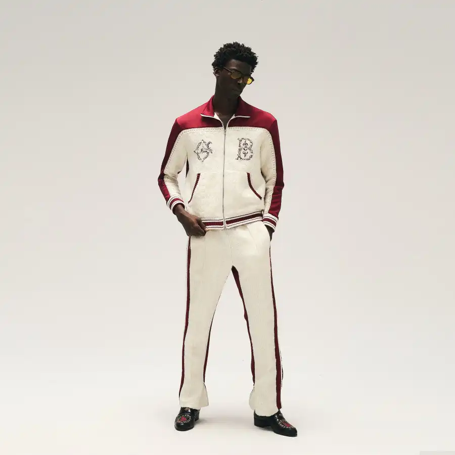 GLACIERBOY丨RAP STAR SERIES Dark Red Pearl Jacquard Sport Set - 3
