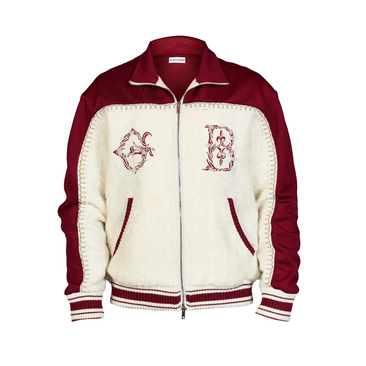 GLACIERBOY丨RAP STAR SERIES Dark Red Pearl Jacquard Sport Set