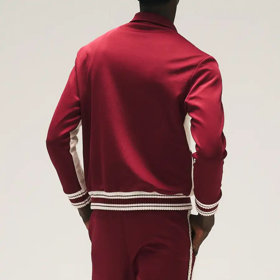 GLACIERBOY丨RAP STAR SERIES Dark Red Pearl Jacquard Sport Set - 4