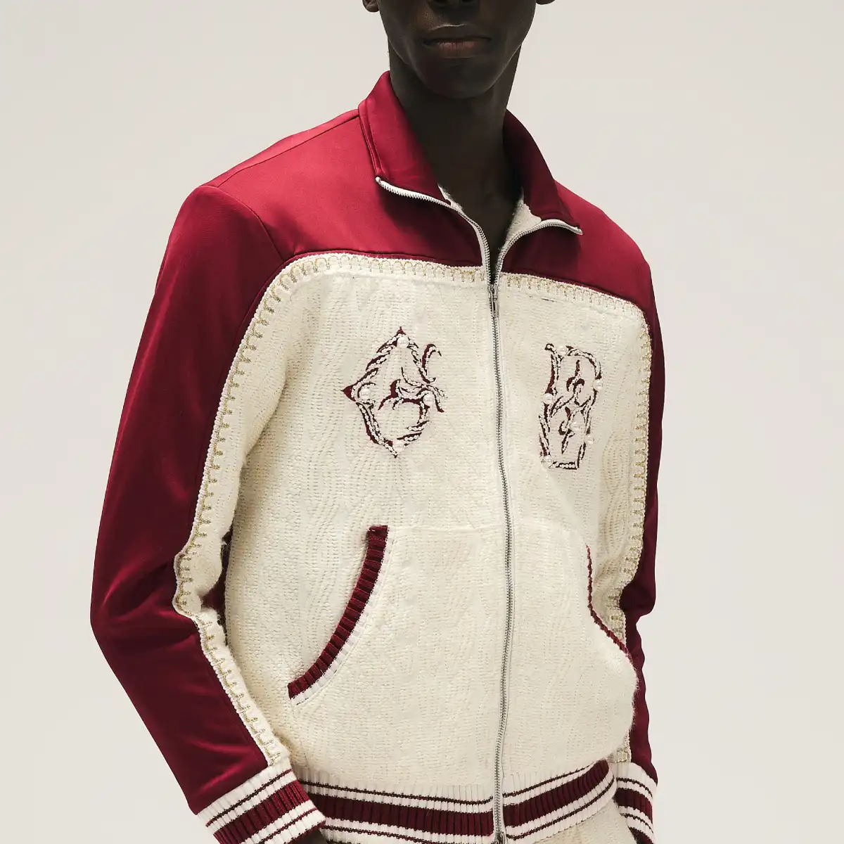 GLACIERBOY丨RAP STAR SERIES Dark Red Pearl Jacquard Sport Set