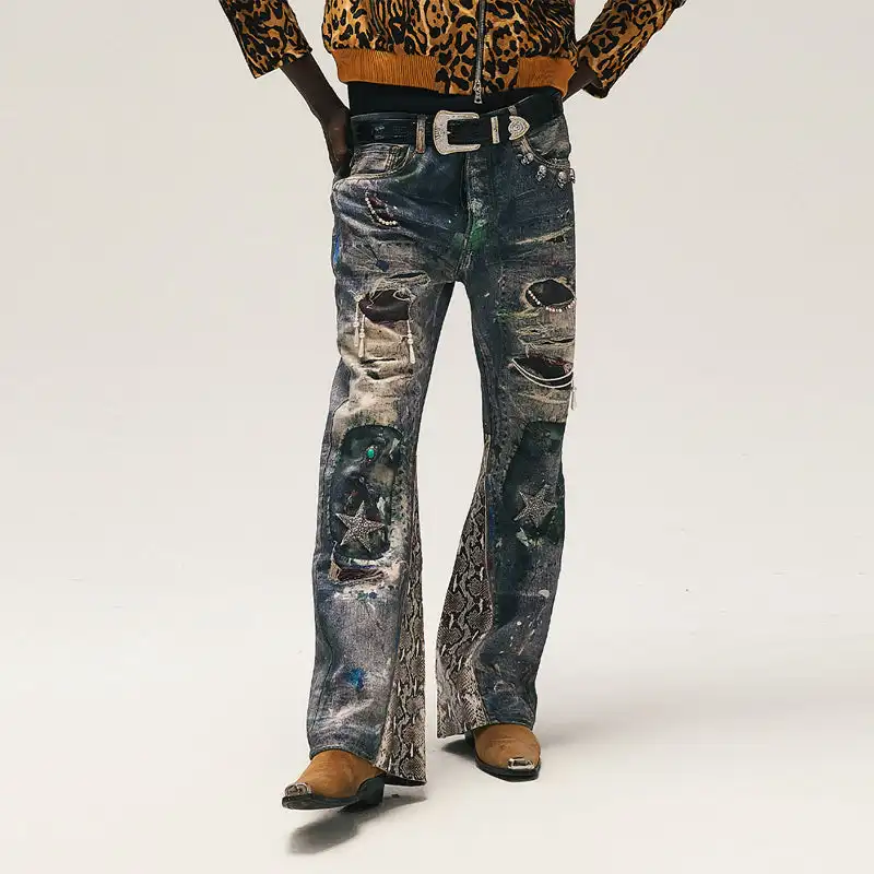GLACIERBOY丨"RAP STAR" SERIES Snake Waxed Jeans