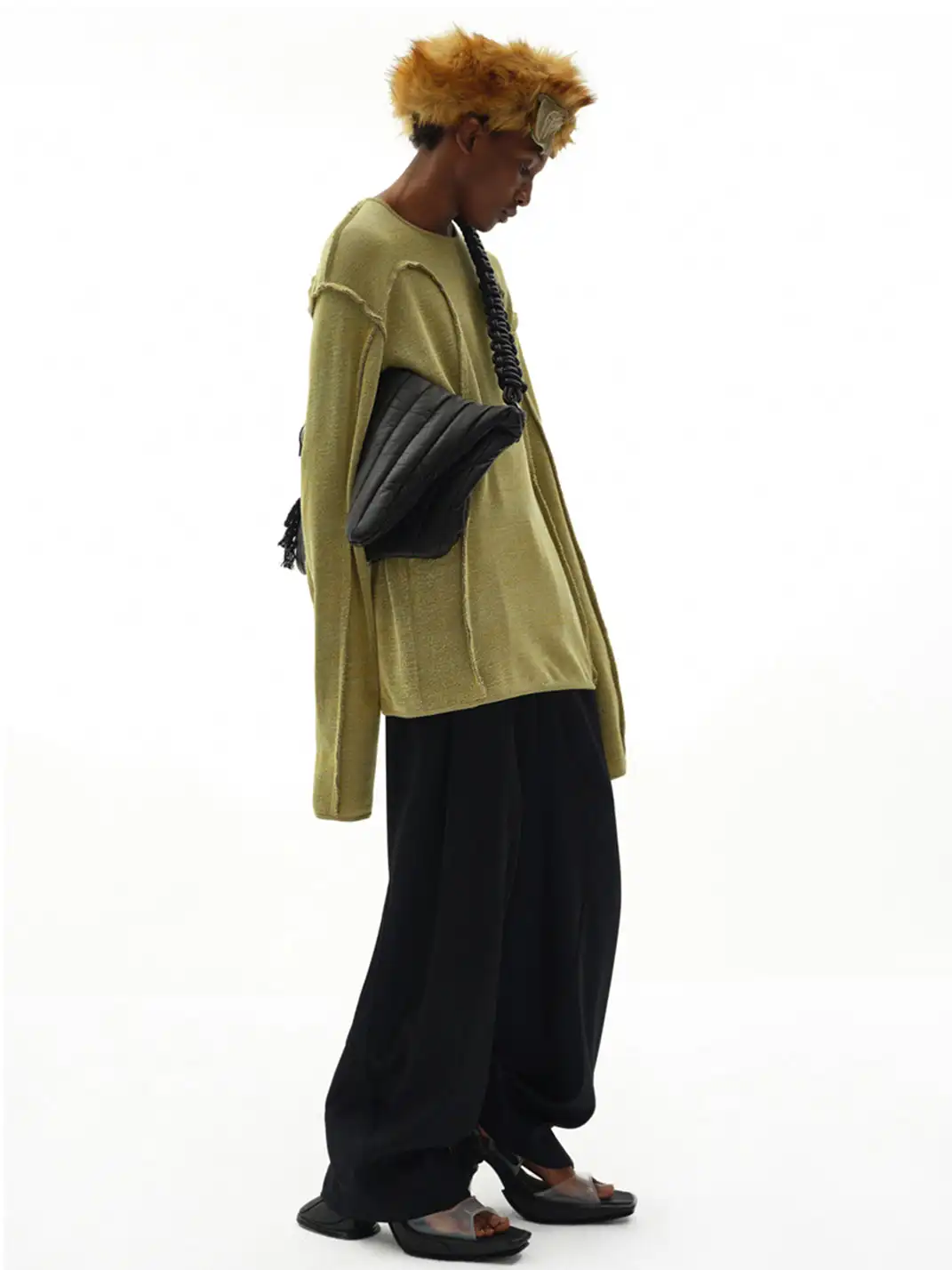NUTEMPEROR | Handwoven Faux Leather Laptop Crossbody Bag