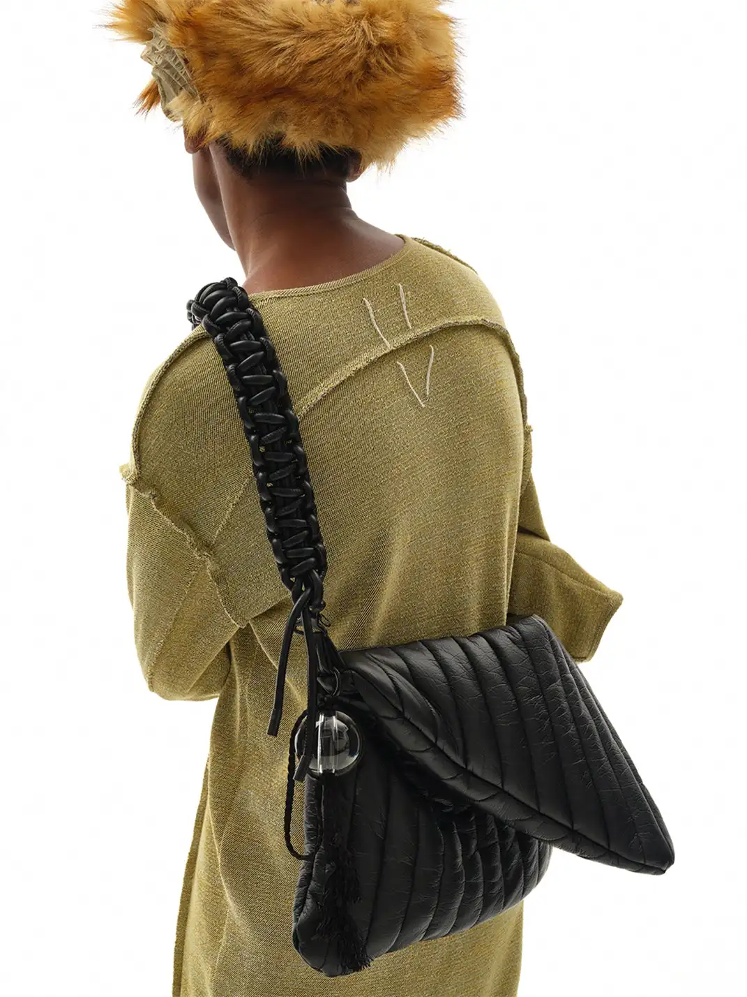 NUTEMPEROR | Handwoven Faux Leather Laptop Crossbody Bag