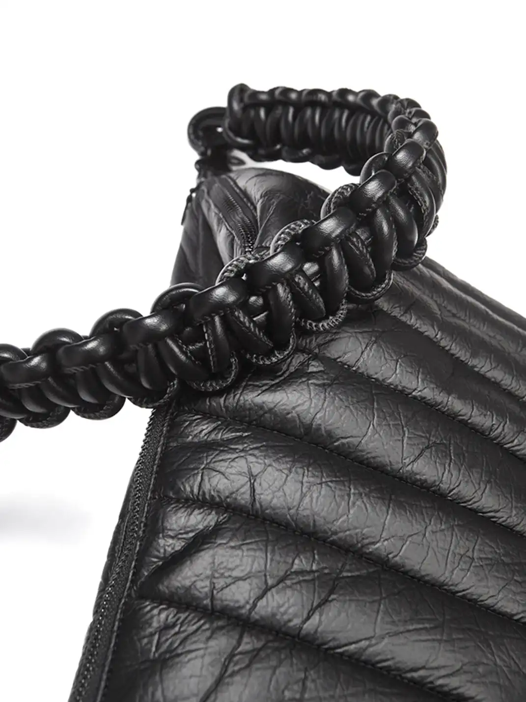 NUTEMPEROR | Handwoven Faux Leather Laptop Crossbody Bag