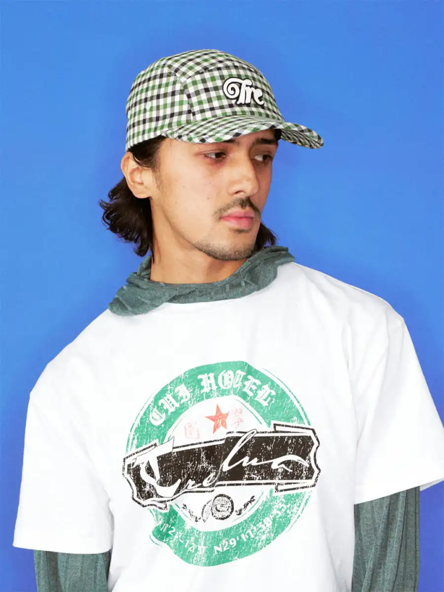 TREclub | Green Plaid Embroidered Five-Panel Cap - 2