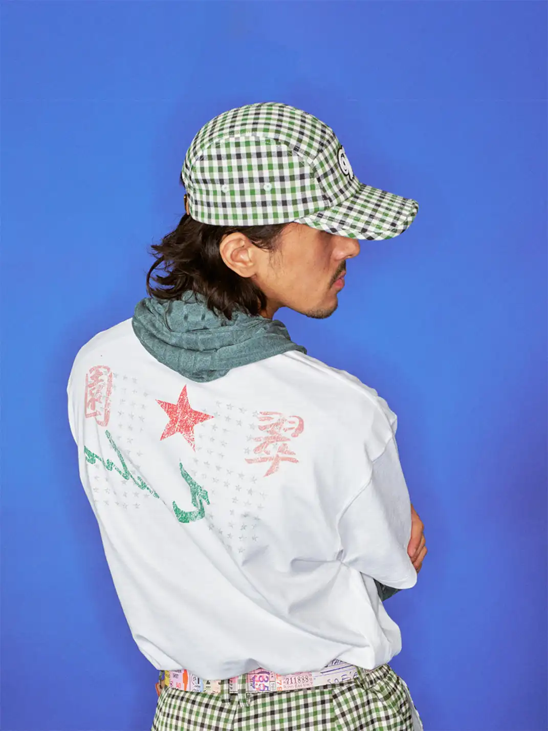 TREclub | Green Plaid Embroidered Five-Panel Cap