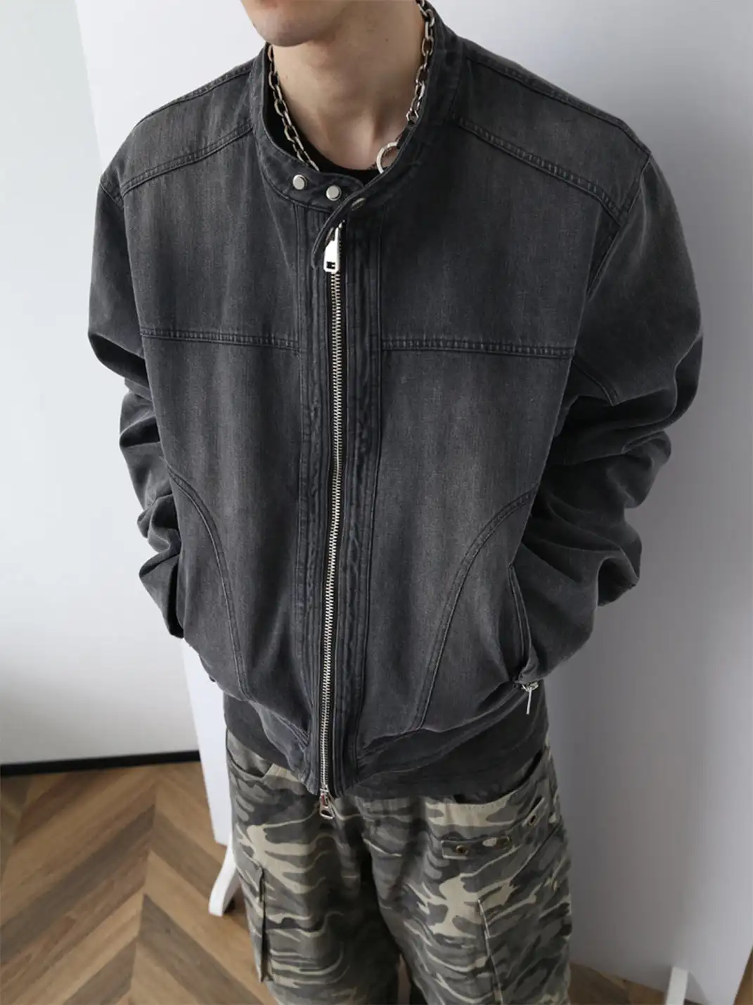 TREclub | Washed Denim Overshirt Jacket