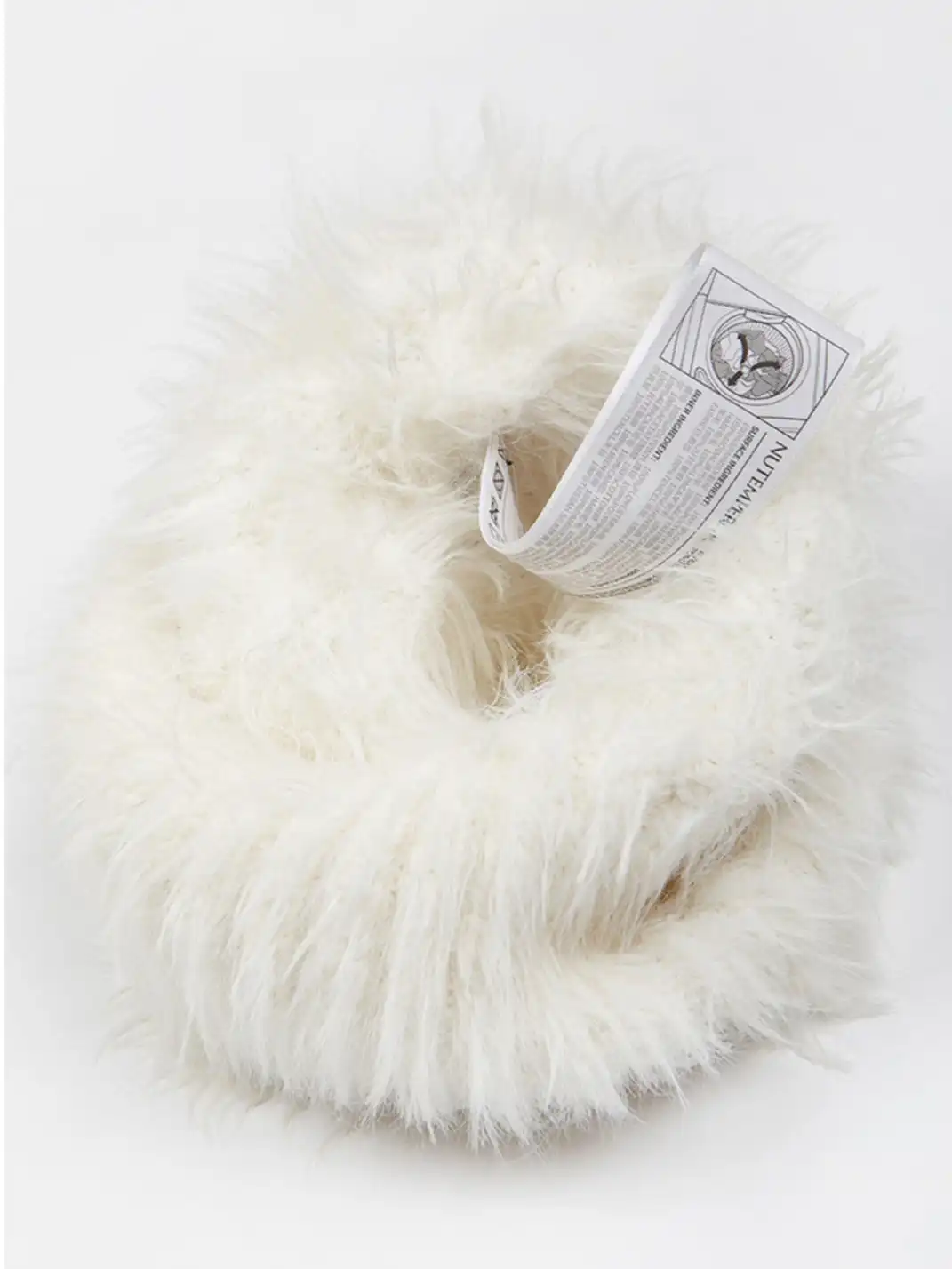 NUTEMPEROR | Furry Knit Beanie Hat-White