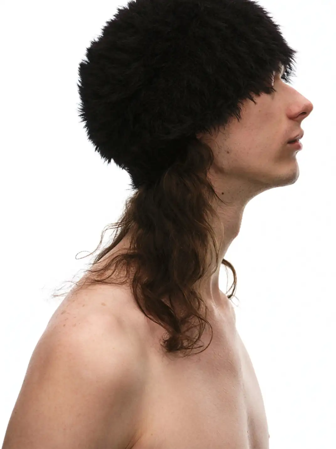 NUTEMPEROR | Furry Knit Beanie Hat-Black