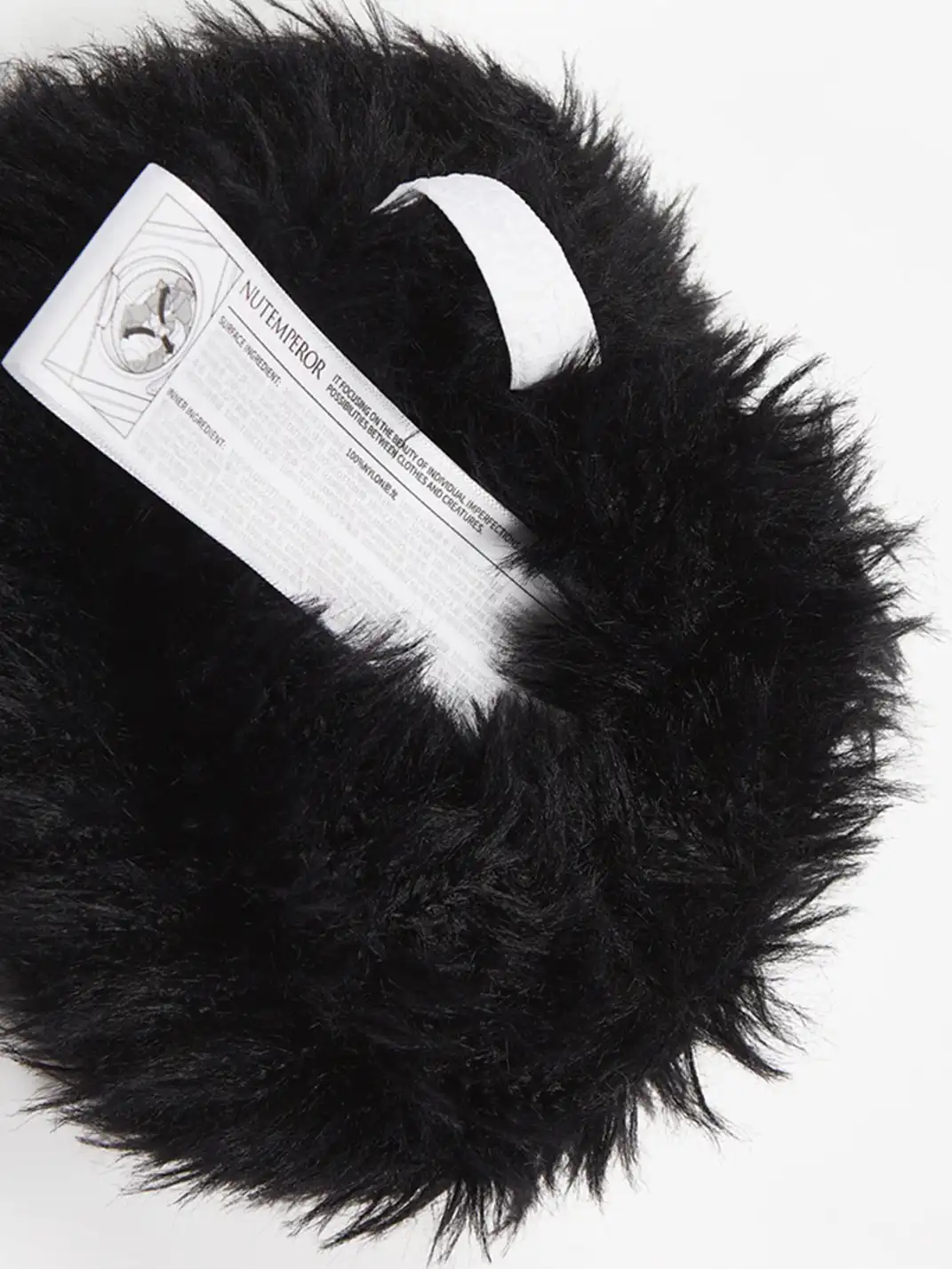 NUTEMPEROR | Furry Knit Beanie Hat-Black