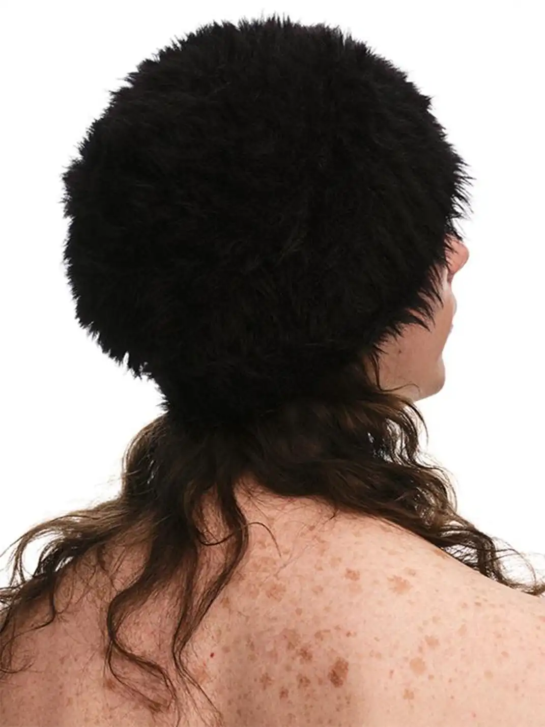 NUTEMPEROR | Furry Knit Beanie Hat-Black