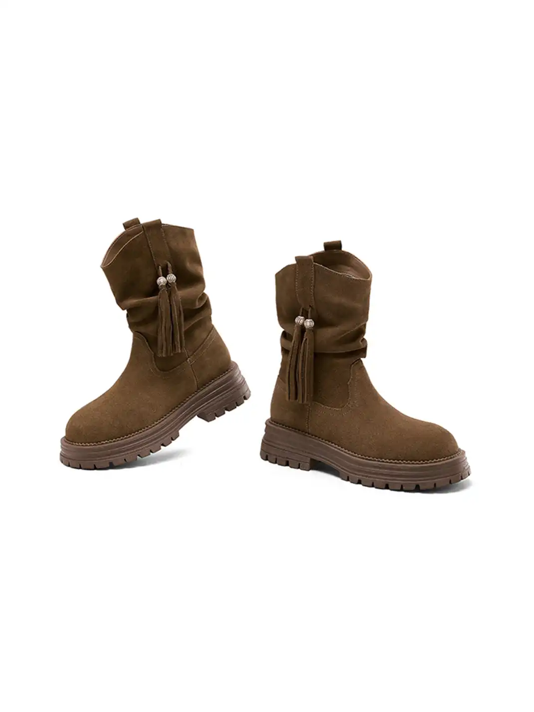 C.BANNER丨Retro British Style Leather Short Boots