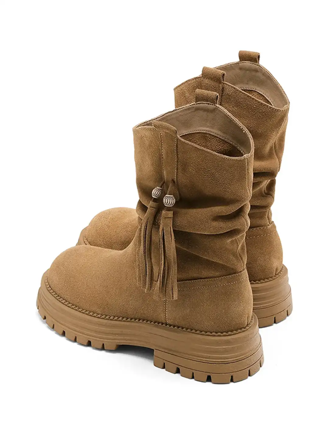 C.BANNER丨Retro British Style Leather Short Boots