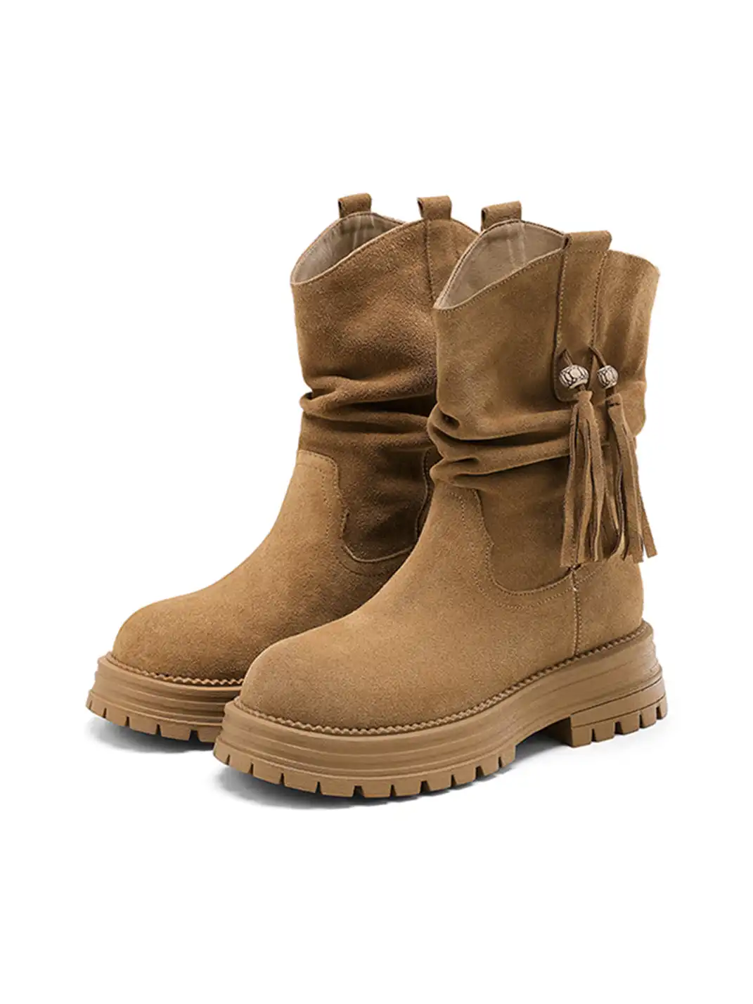 C.BANNER丨Retro British Style Leather Short Boots