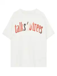 NUTEMPEROR | âTalks to Treesâ Cotton Patch T-Shirt-White
