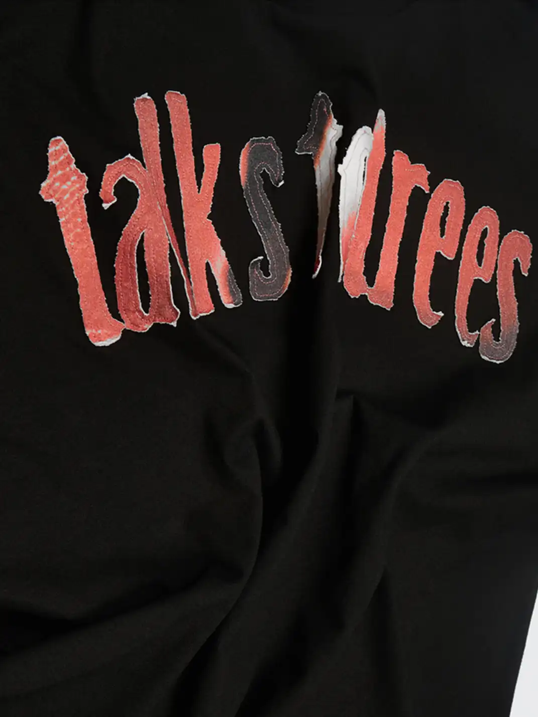 NUTEMPEROR | “Talks to Trees” Cotton Patch T-Shirt-Black