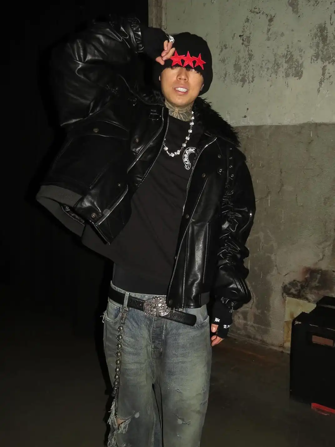BE A DEVIL丨Sanskrit Fingerless Gloves Punk Style