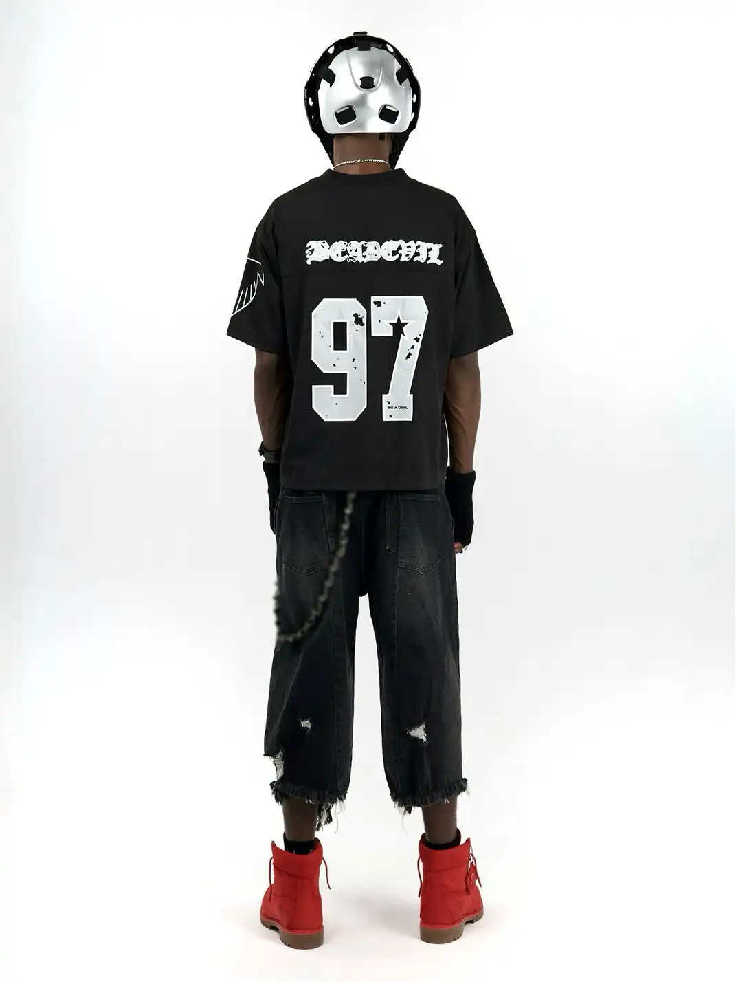 BE A DEVIL丨Sanskrit Letter Hockey Jersey T-Shirt
