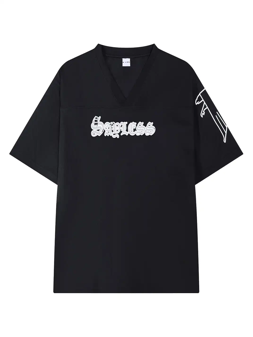 BE A DEVIL丨Sanskrit Letter Hockey Jersey T-Shirt