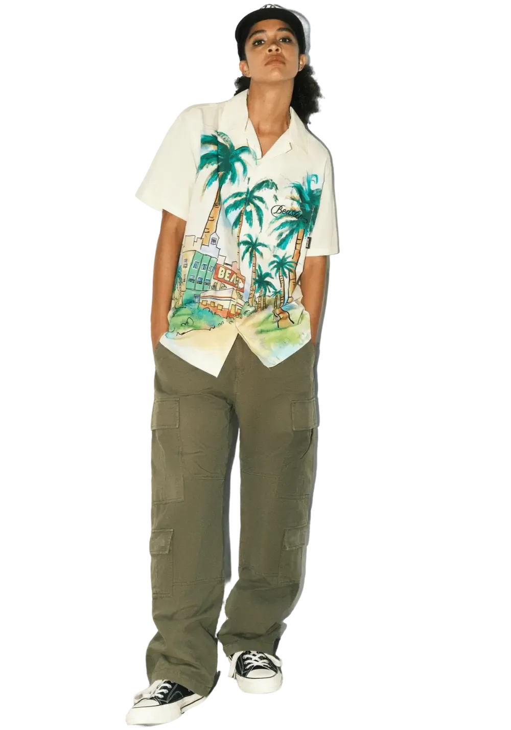 Hawaiian Cotton Printed Casual T-Shirt