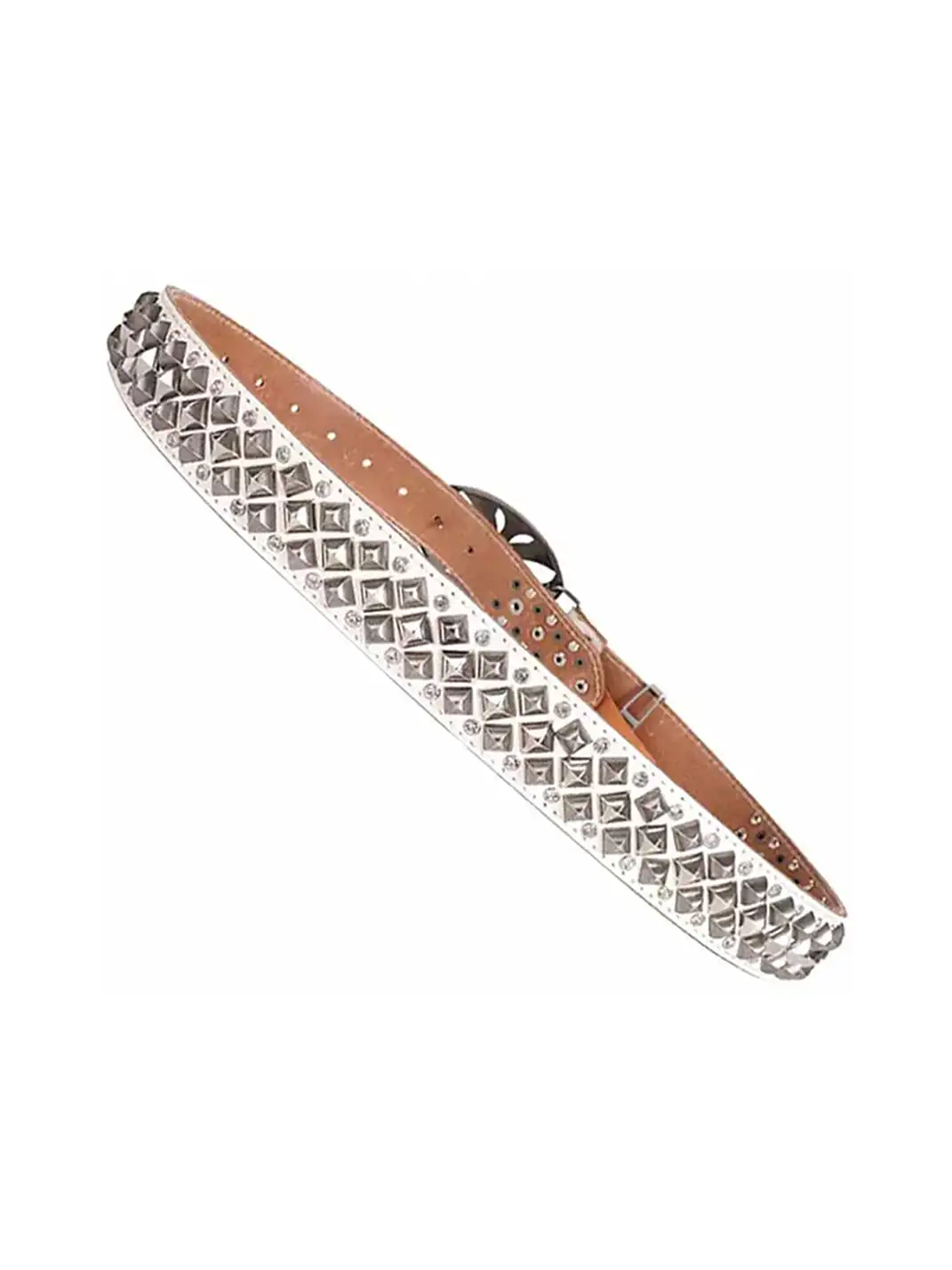 DND4DES | Studded Rhinestone Real Leather Punk Belt