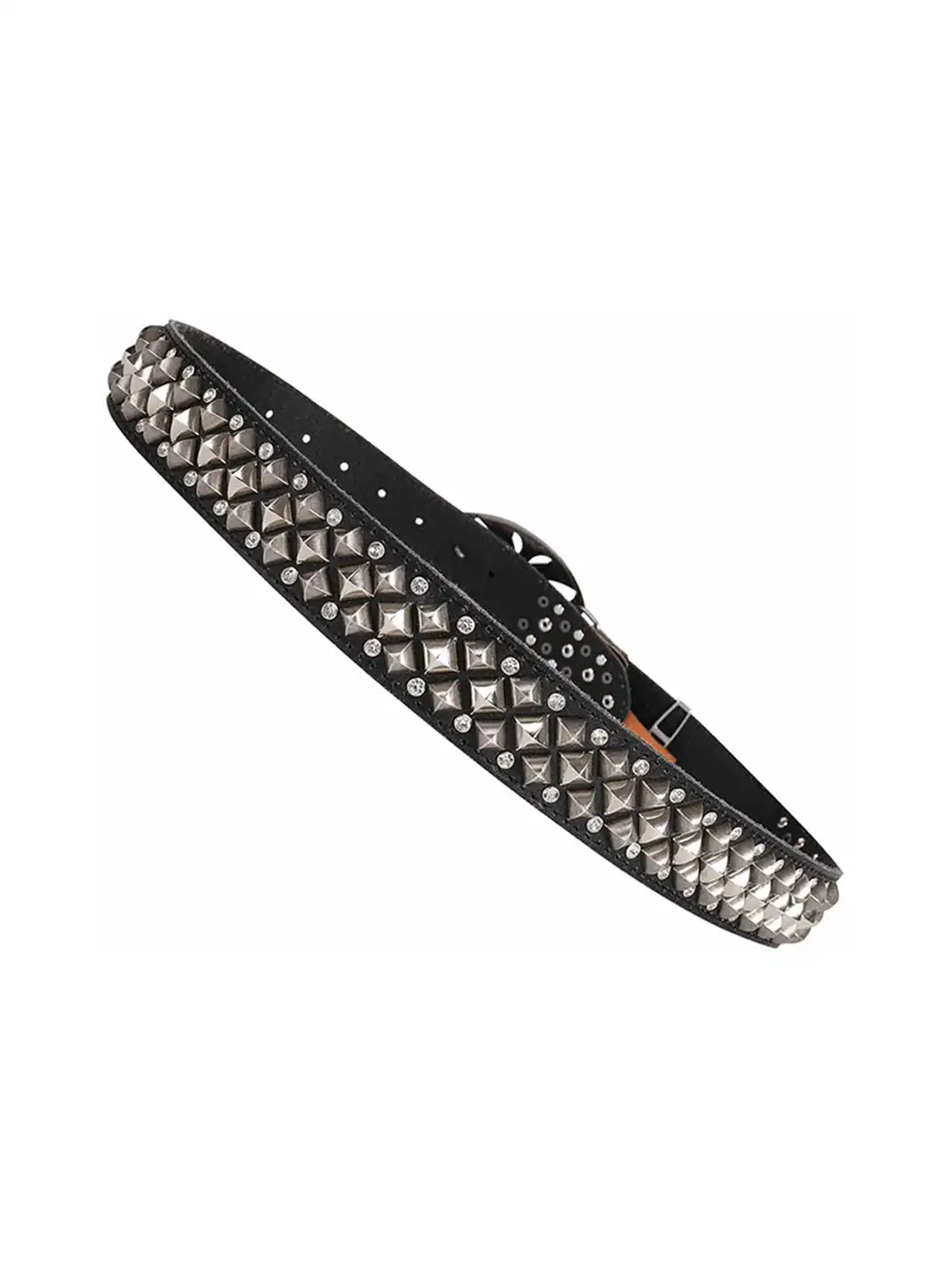 DND4DES | Studded Rhinestone Real Leather Punk Belt