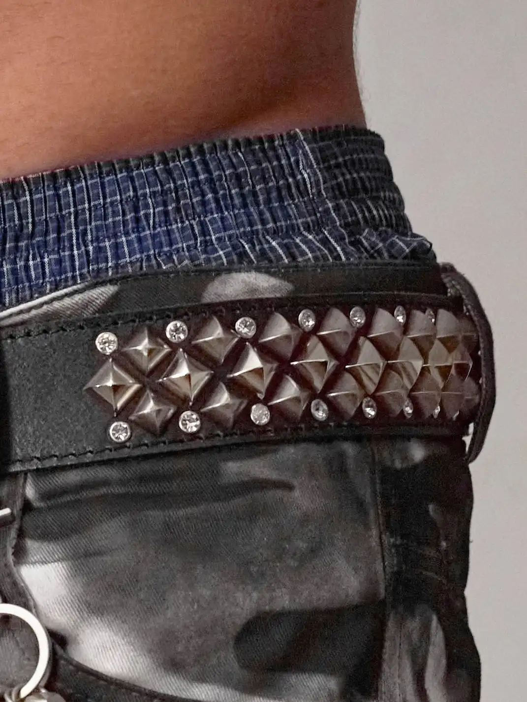 DND4DES | Studded Rhinestone Real Leather Punk Belt