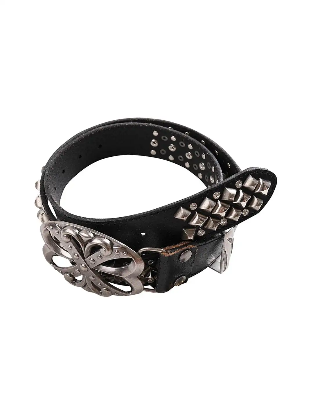 DND4DES | Studded Rhinestone Real Leather Punk Belt