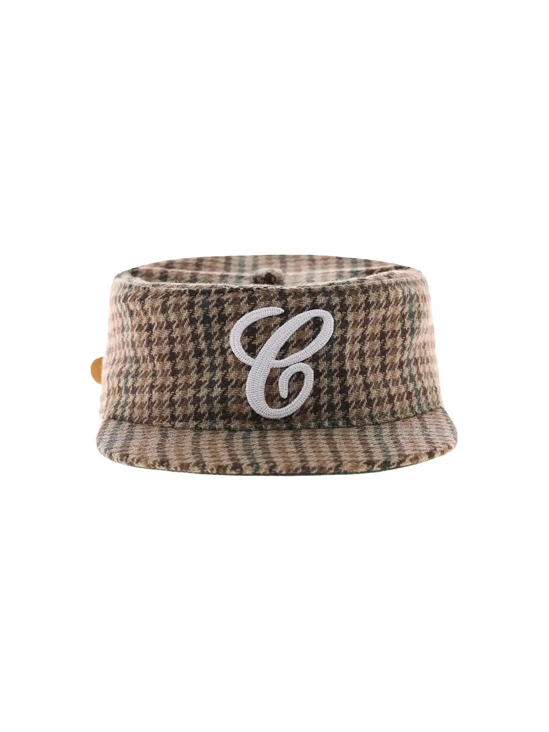 6CRAYON | Flat Brim Embroidered Baseball Cap-Brown