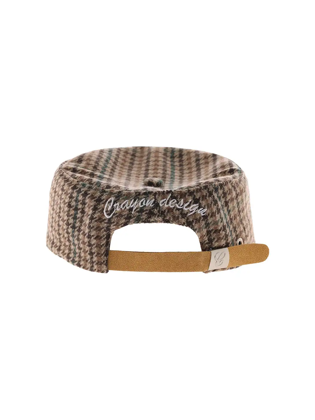 6CRAYON | Flat Brim Embroidered Baseball Cap-Brown