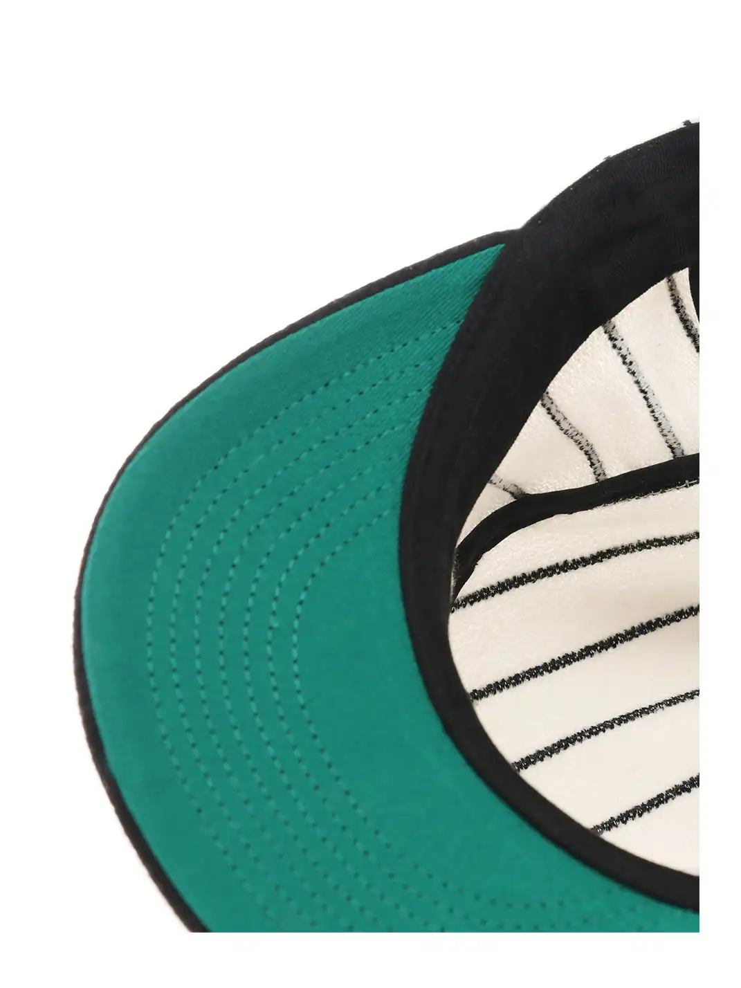 6CRAYON | Striped Wool Letter Embroidered Cap-Black