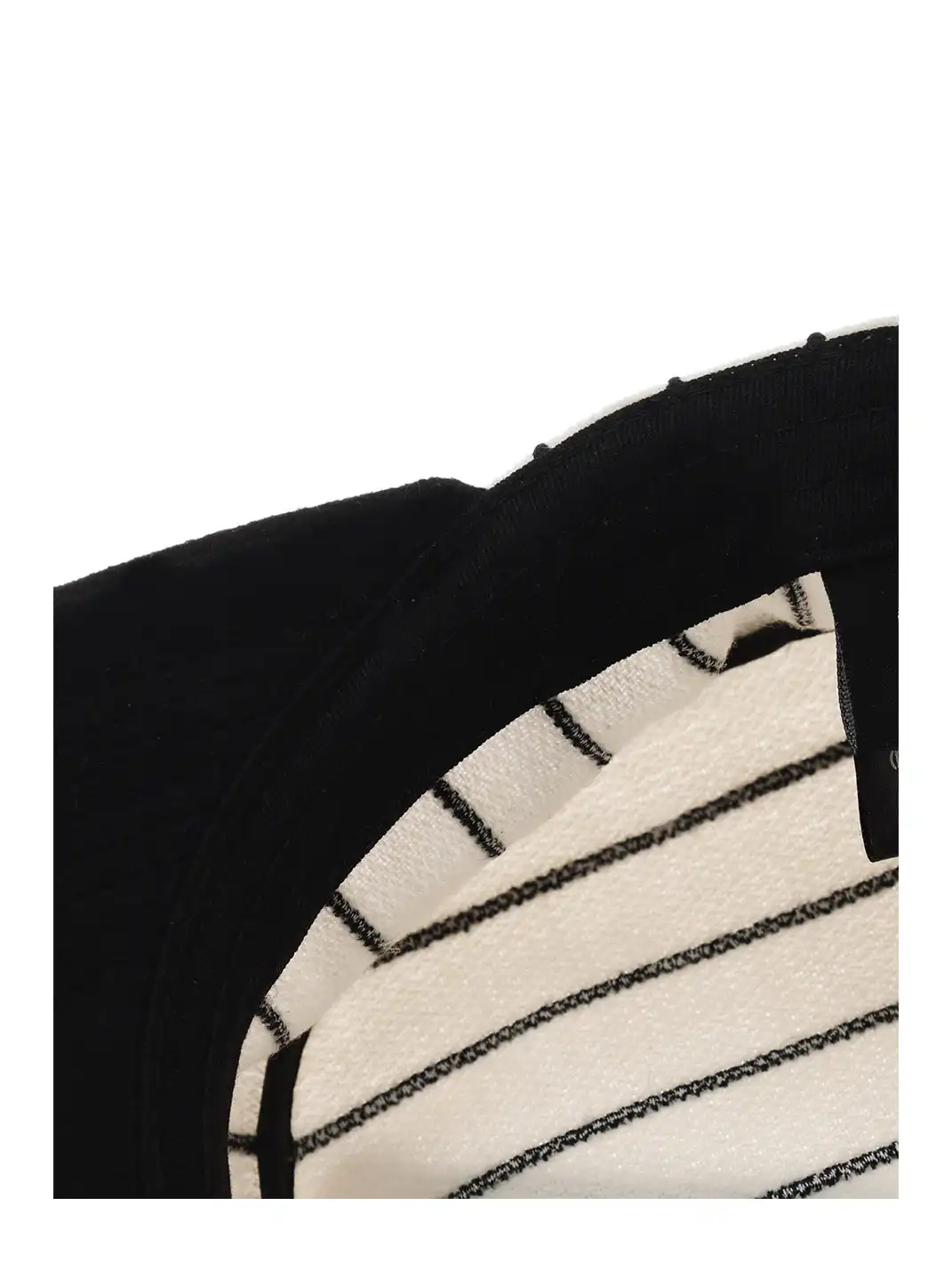 6CRAYON | Striped Wool Letter Embroidered Cap-Black