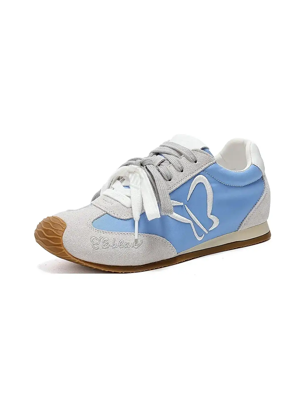 EBLAN丨Two-Tone Lace Retro Leather Training Shoes