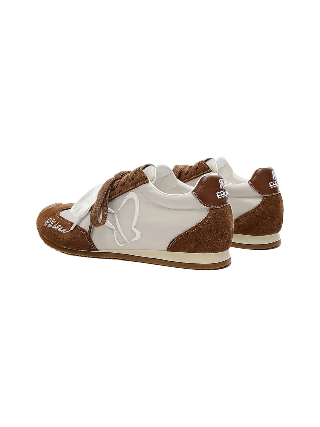 EBLAN丨Two-Tone Lace Retro Leather Training Shoes