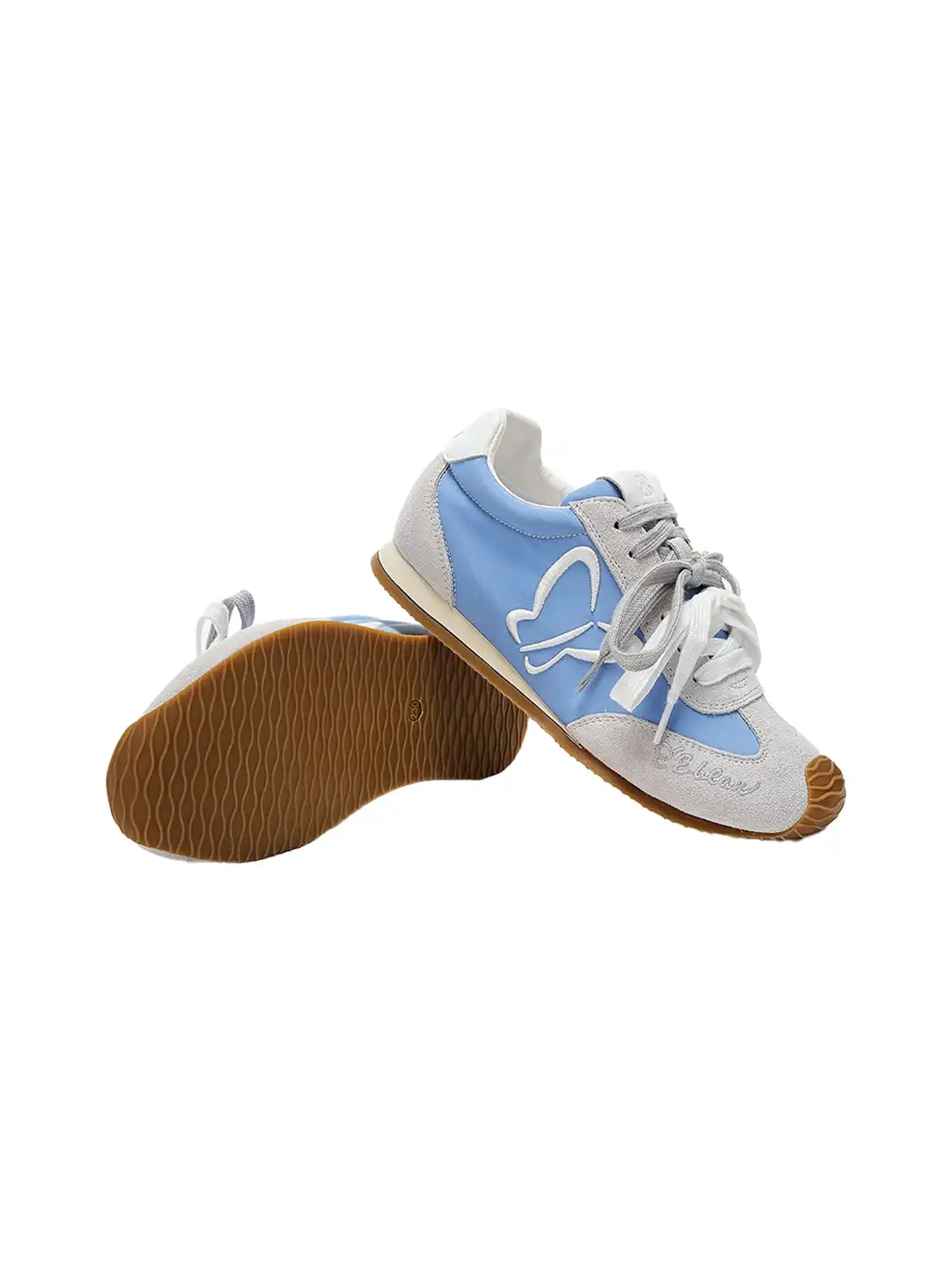 EBLAN丨Two-Tone Lace Retro Leather Training Shoes