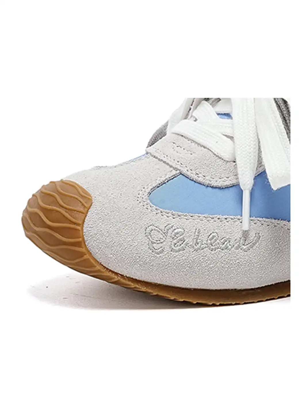 EBLAN丨Two-Tone Lace Retro Leather Training Shoes