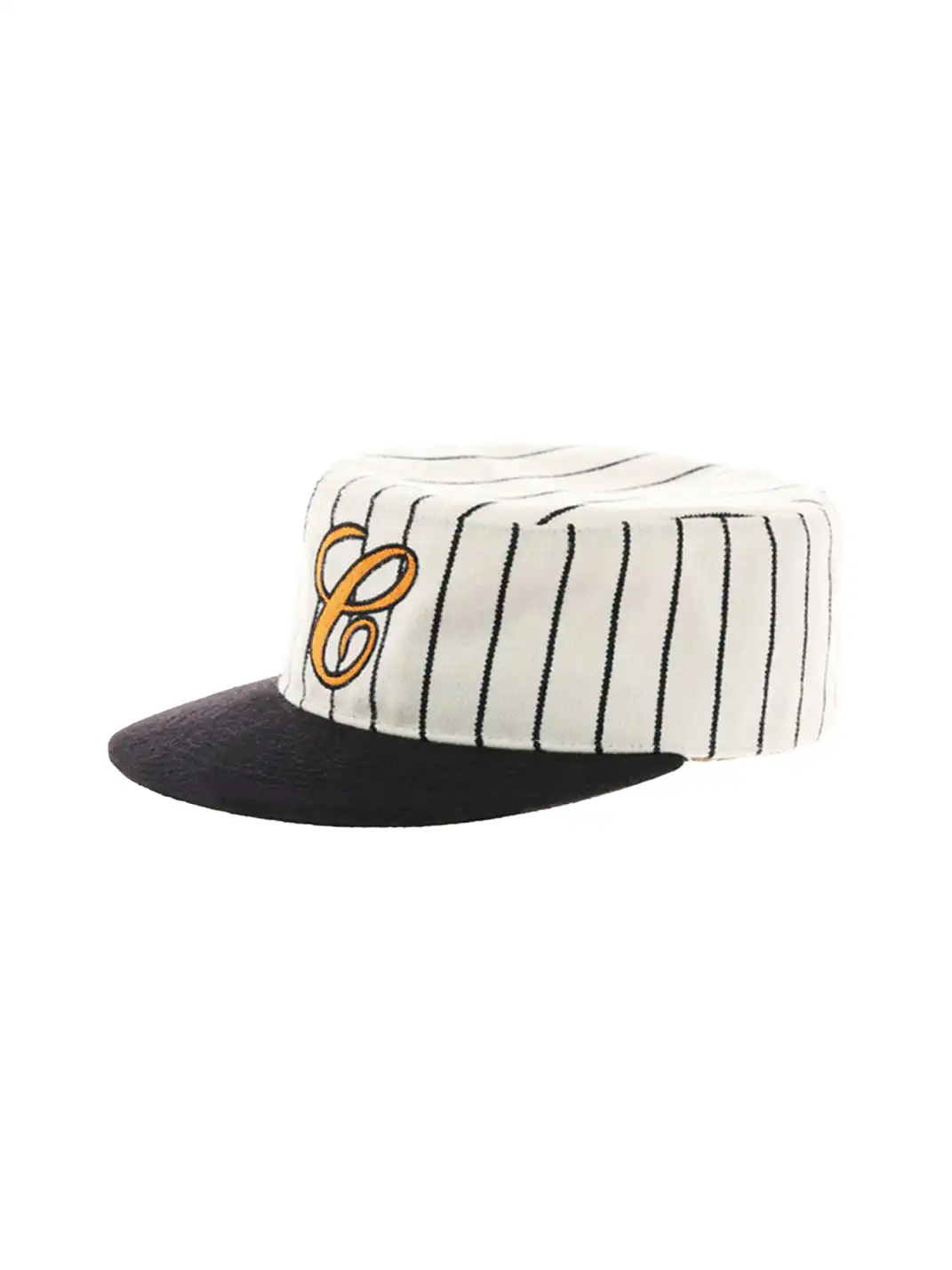 6CRAYON | Striped Wool Letter Embroidered Cap-Orange