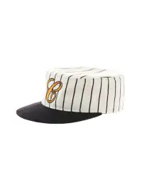 6CRAYON | Striped Wool Letter Embroidered Cap-Orange