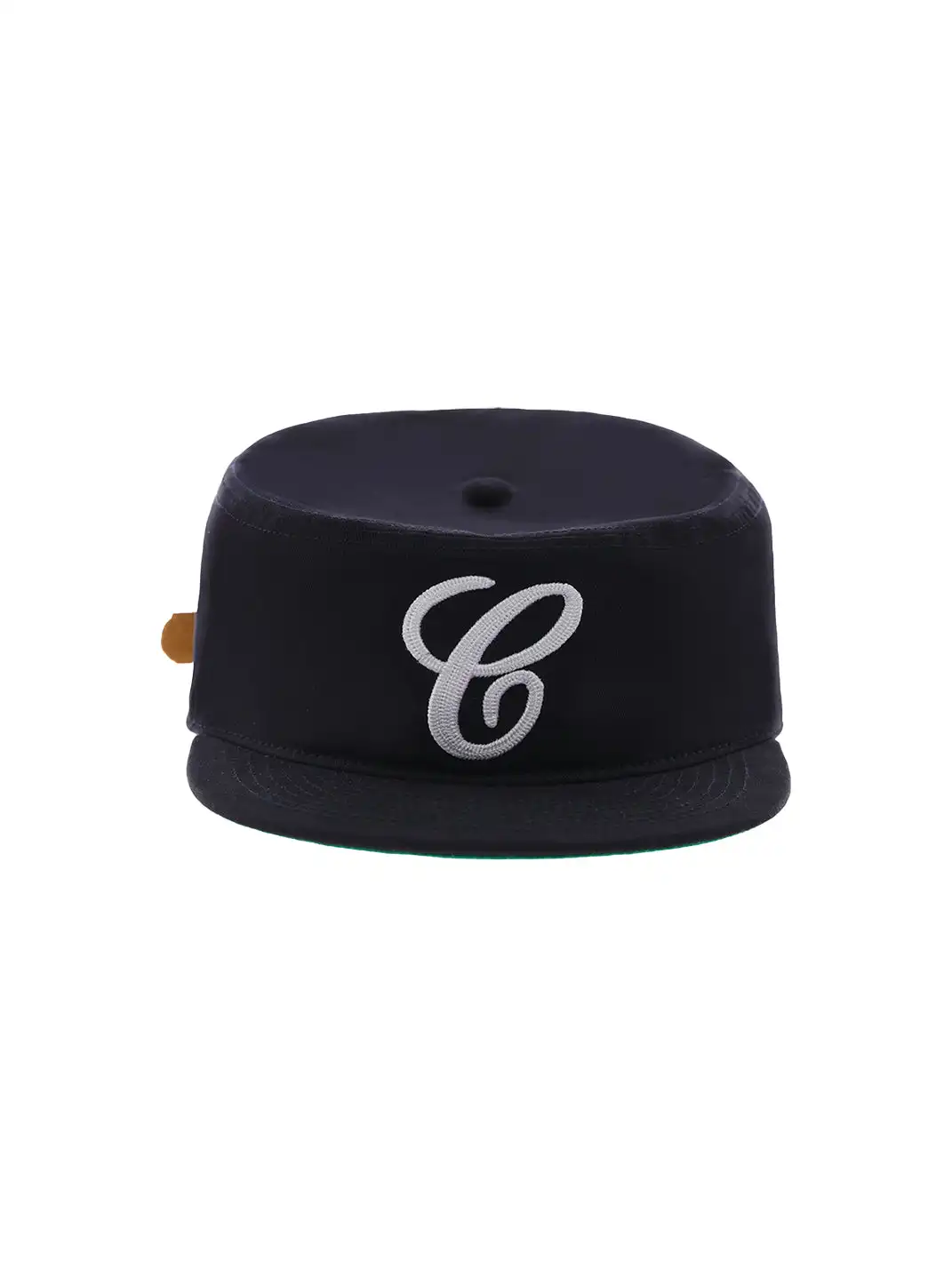 6CRAYON | Letter Embroidery Flat Brim Cap-Deep blue