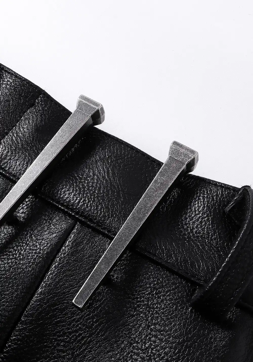 REBEL WAVE丨Structured Multi-Pocket Leather Cargos