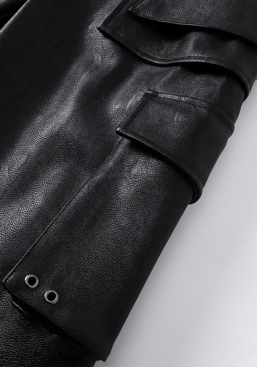 REBEL WAVE丨Structured Multi-Pocket Leather Cargos
