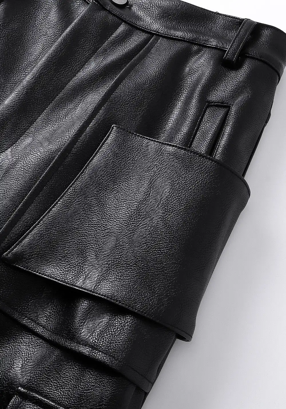 REBEL WAVE丨Structured Multi-Pocket Leather Cargos