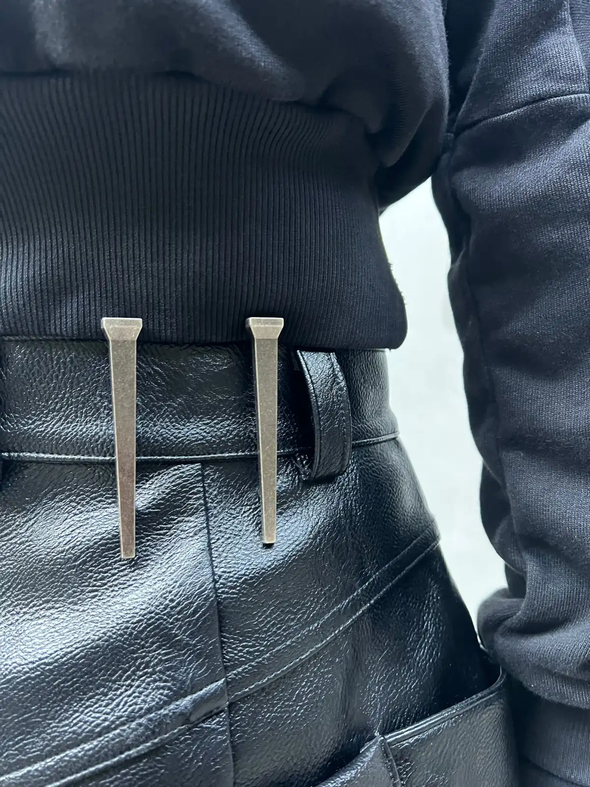 REBEL WAVE丨Structured Multi-Pocket Leather Cargos