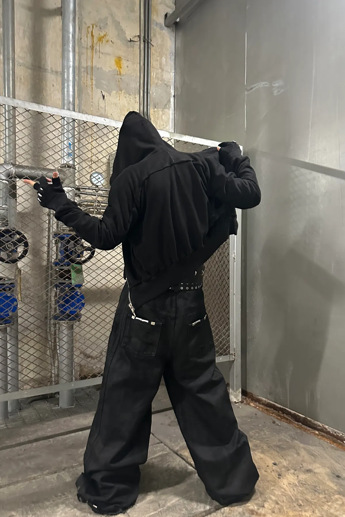 REBEL WAVE丨Hand-Waxed Damaged Wide-Leg Pants