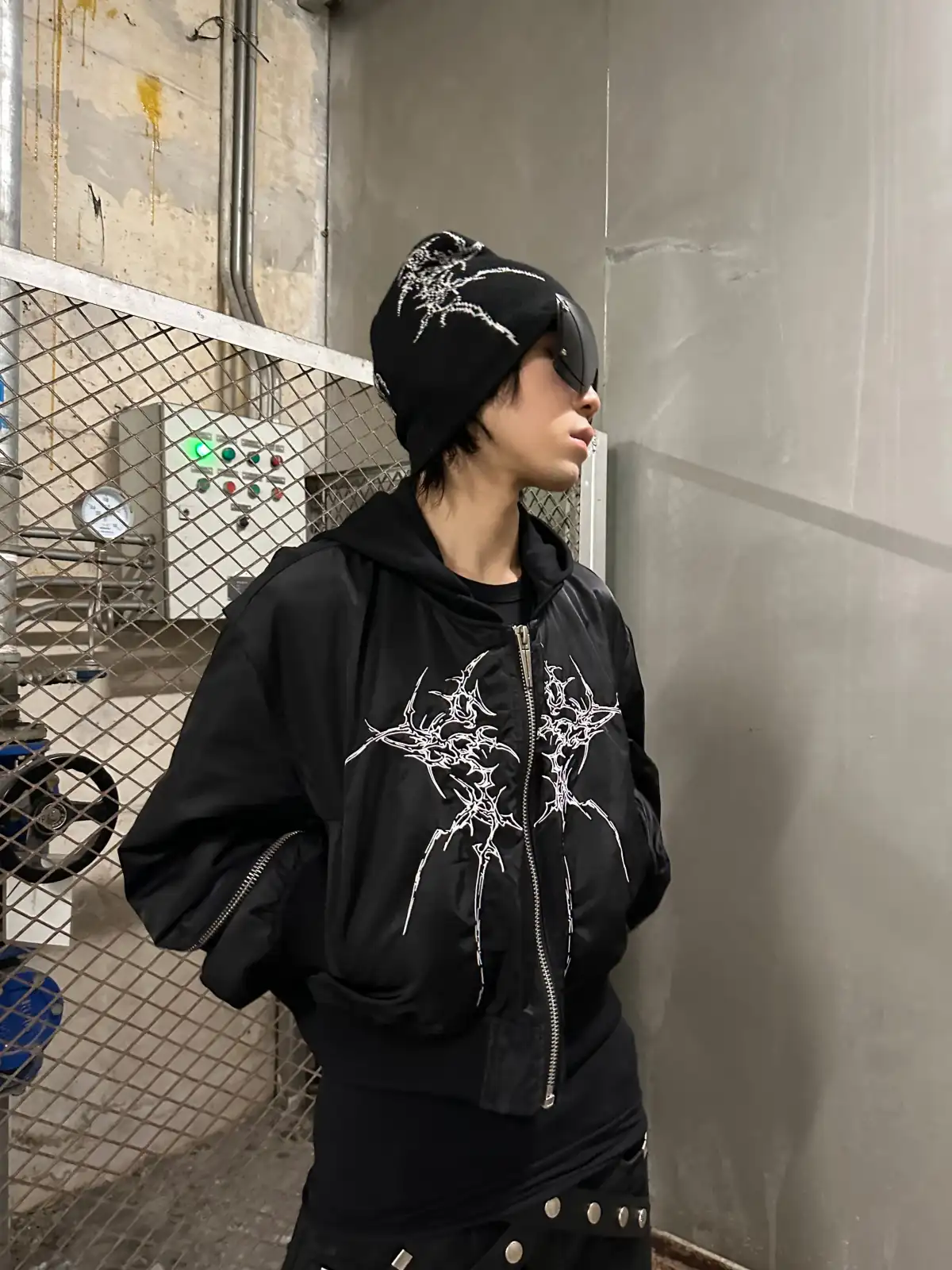 REBEL WAVE丨Bone Print Knit Beanie